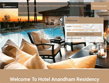 Tablet Screenshot of hotelanandhamresidency.com